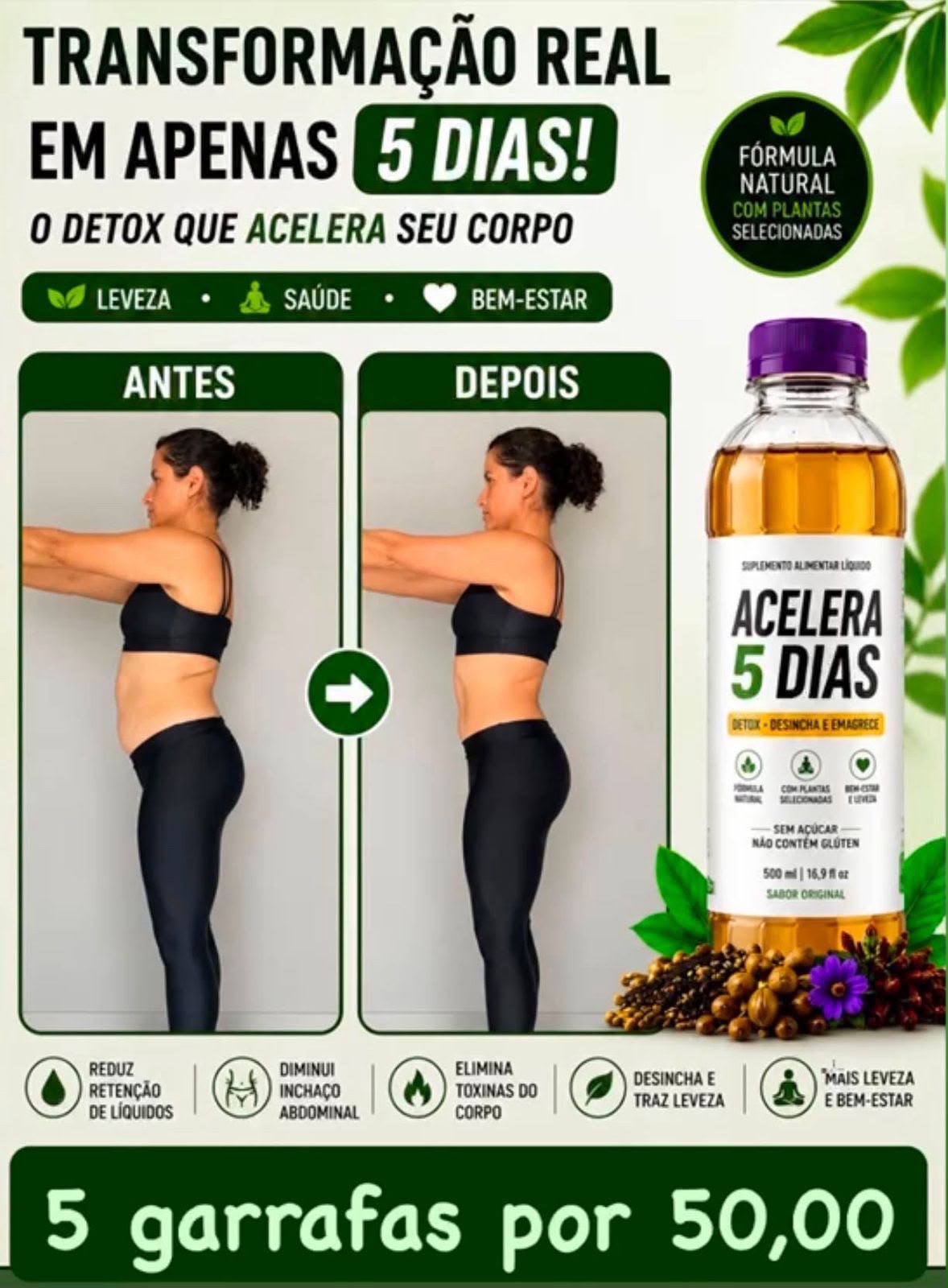 Acelera 5 Dias — detox natural, antes e depois